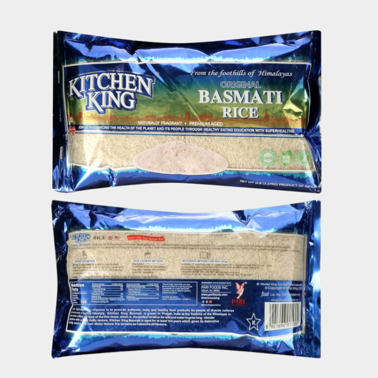 Arroz Basmati Kitchen King Original, 5 Lbs Bag