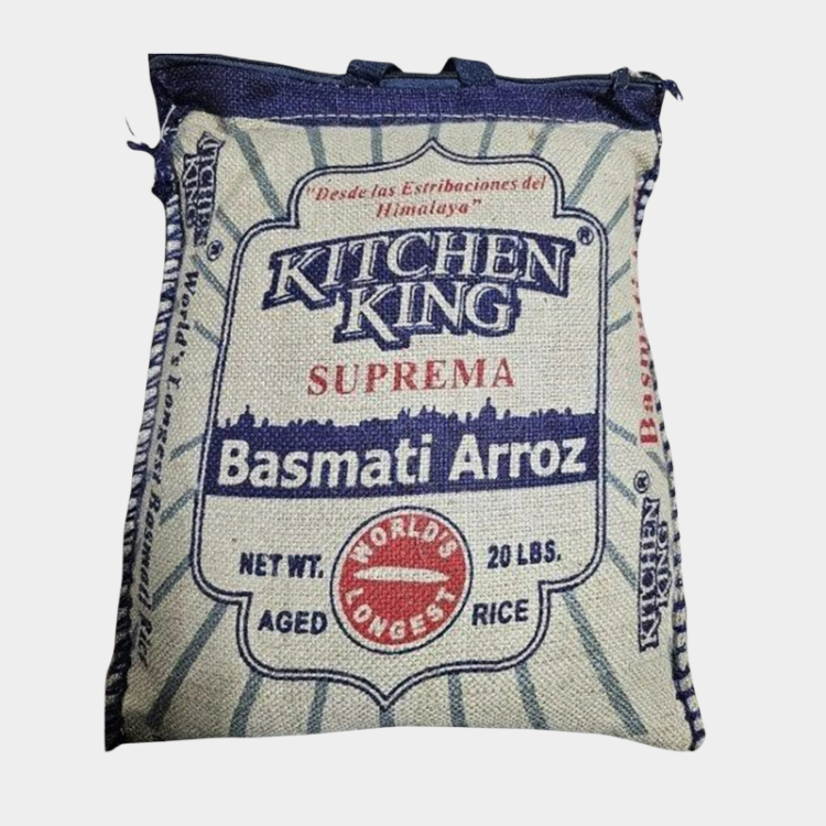 Arroz Kitchen Basmati King Suprema, 20Lb Bag